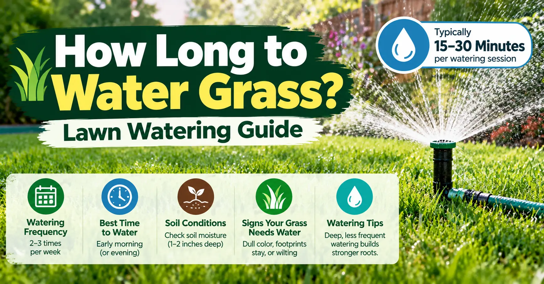 How Long to Water Grass? Lawn Watering Guide