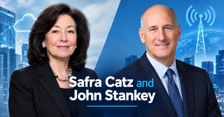 Safra Catz and John Stankey business leadership