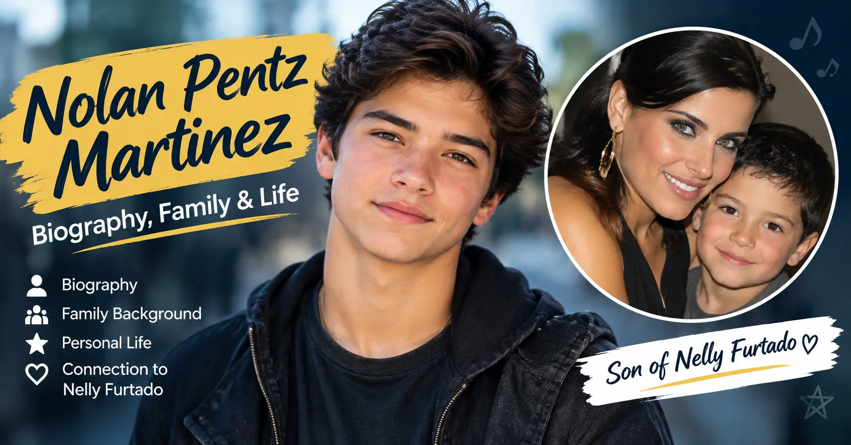 Nolan Pentz Martinez biography feature image about his family background and connection to Nelly Furtado.